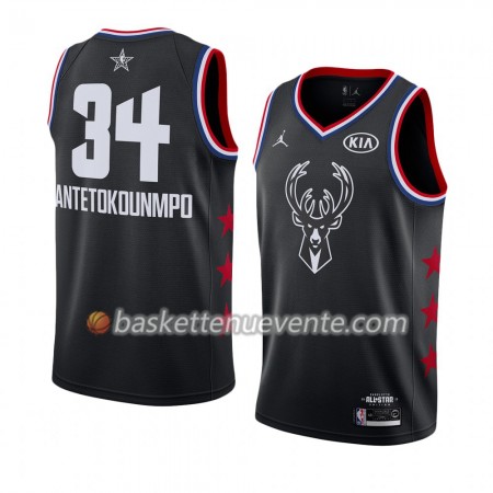Maillot Basket Milwaukee Bucks Giannis Antetokounmpo 34 2019 All-Star Jordan Brand Noir Swingman - Homme